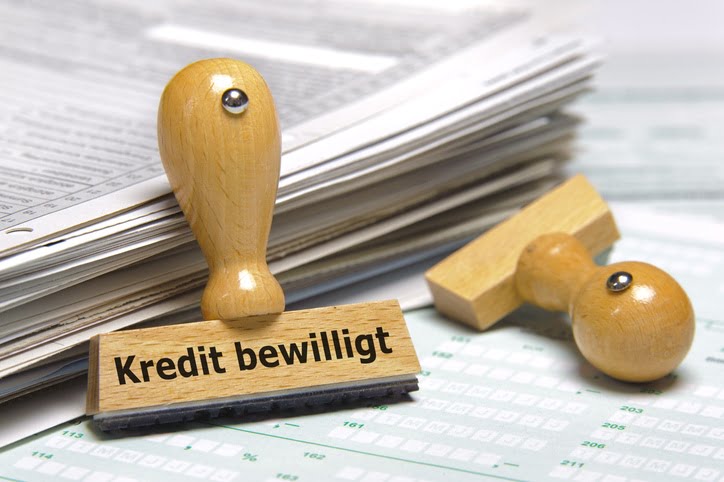 Kredit bewilligt Stempel