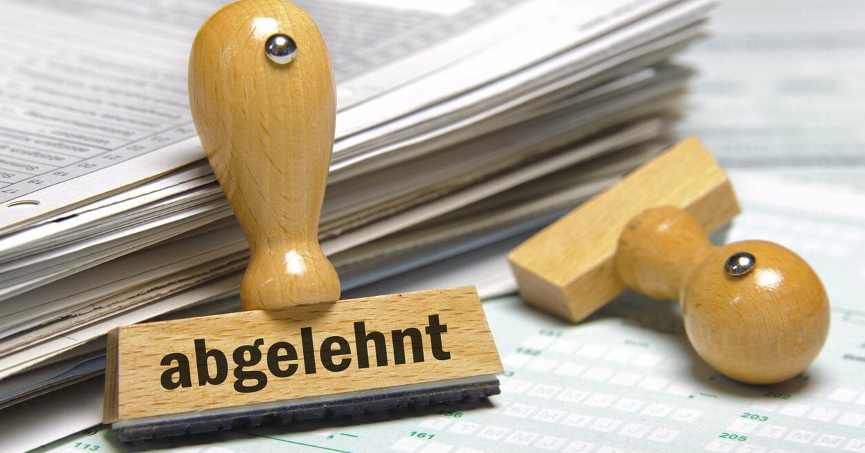 Kredit abgelehnt Stempel