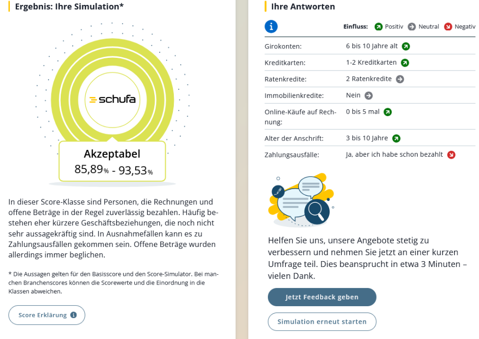 Die Schufa-Score Simulation